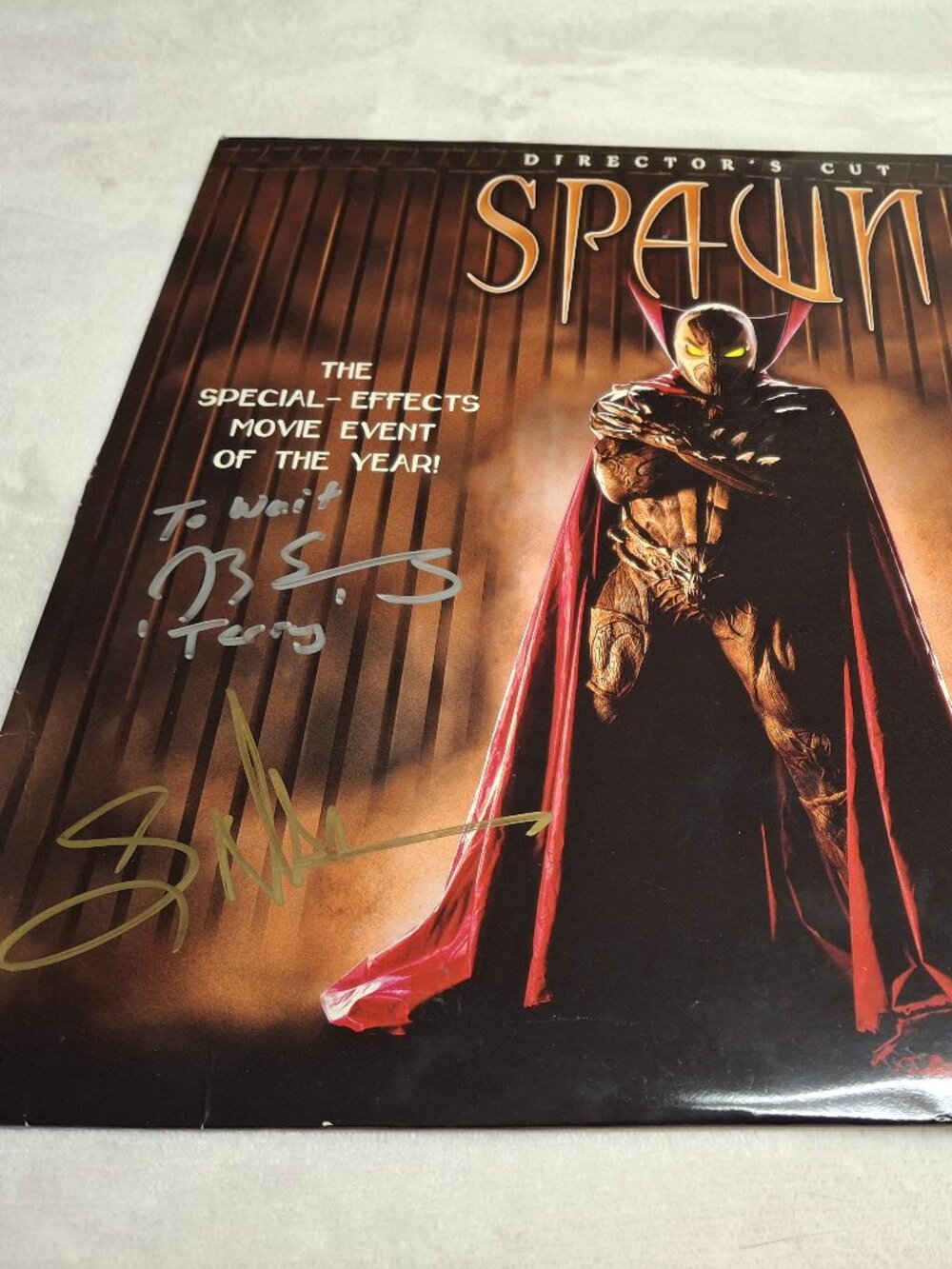 RARE Spawn Laserdisc, AUTOGRAPHED Sweeney, Leguizamo, Hughes, and Jessica Priest